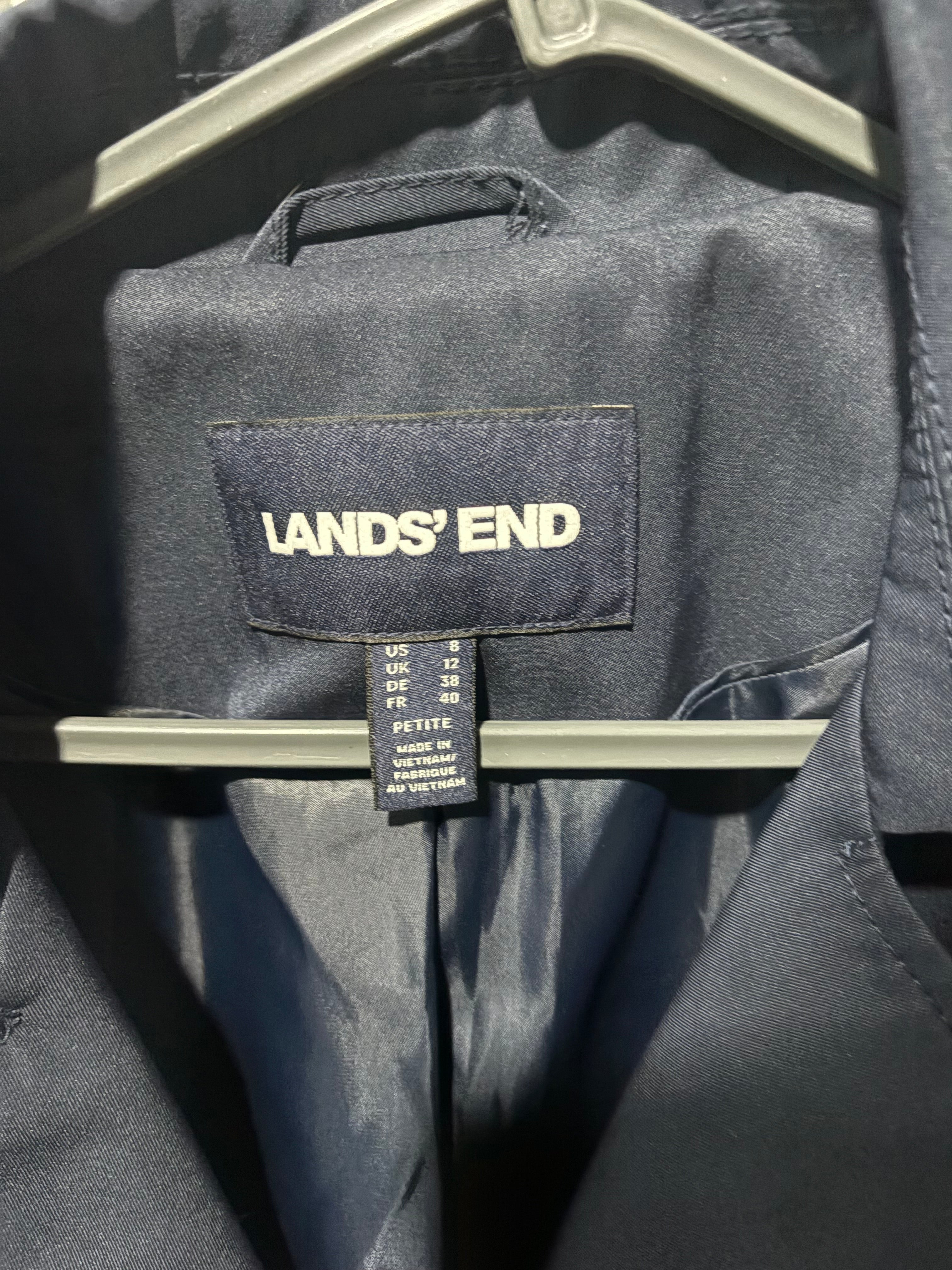 Women’s Land End Long Coat Navy Blue Size UK 12 - RRP £75