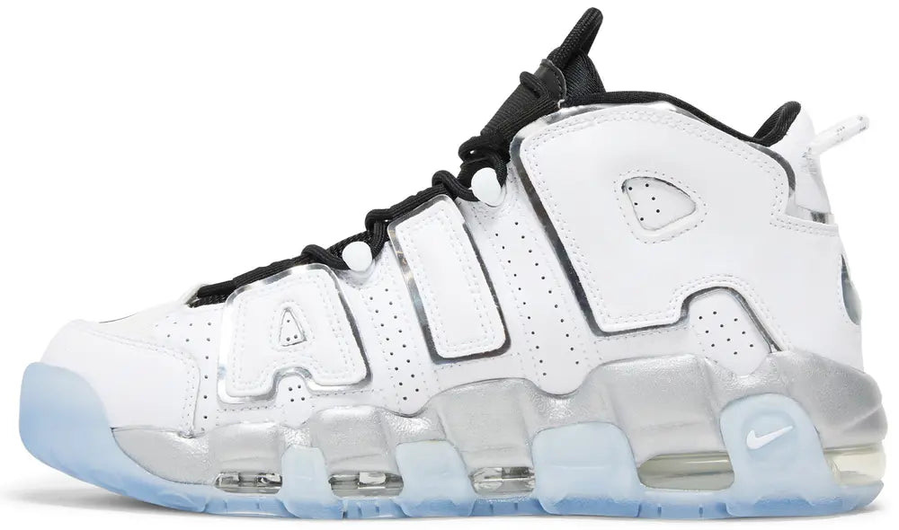 Nike Air More Uptempo - White, Silver and Black