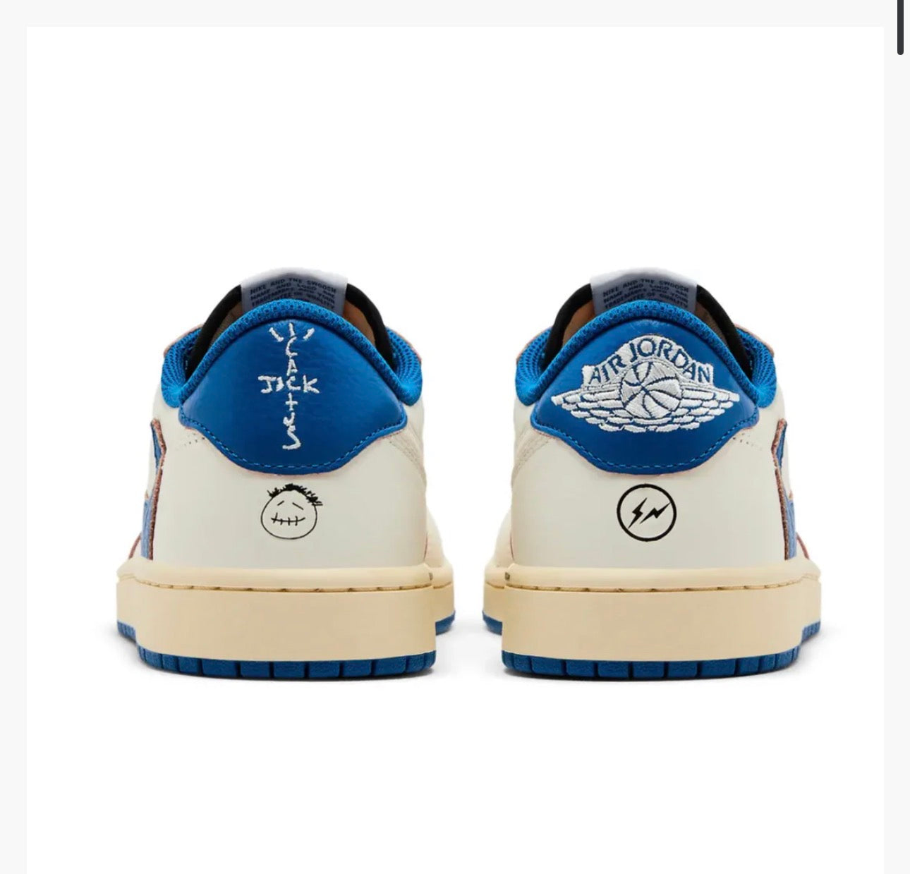 Air Jordan 1 Low Fragment x Travis Scott Size UK10.5