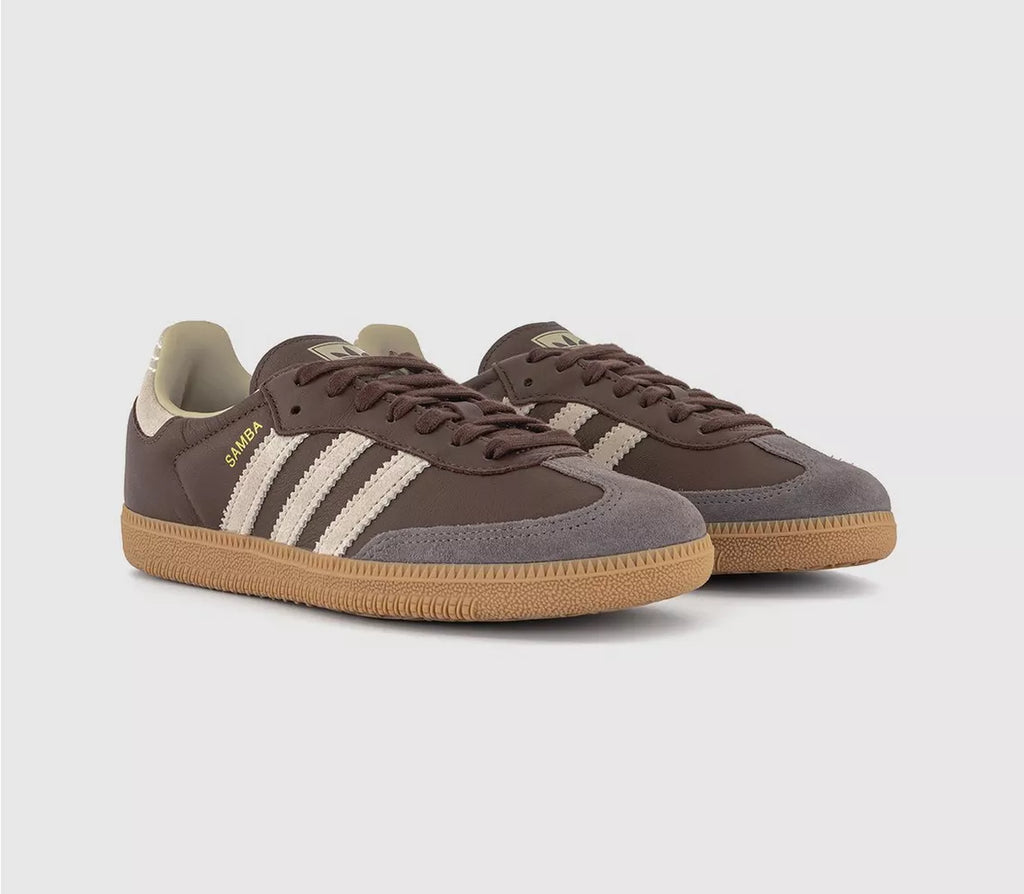 Adidas Originals Samba Originals - Brown Putty, Grey and Gold Metalic