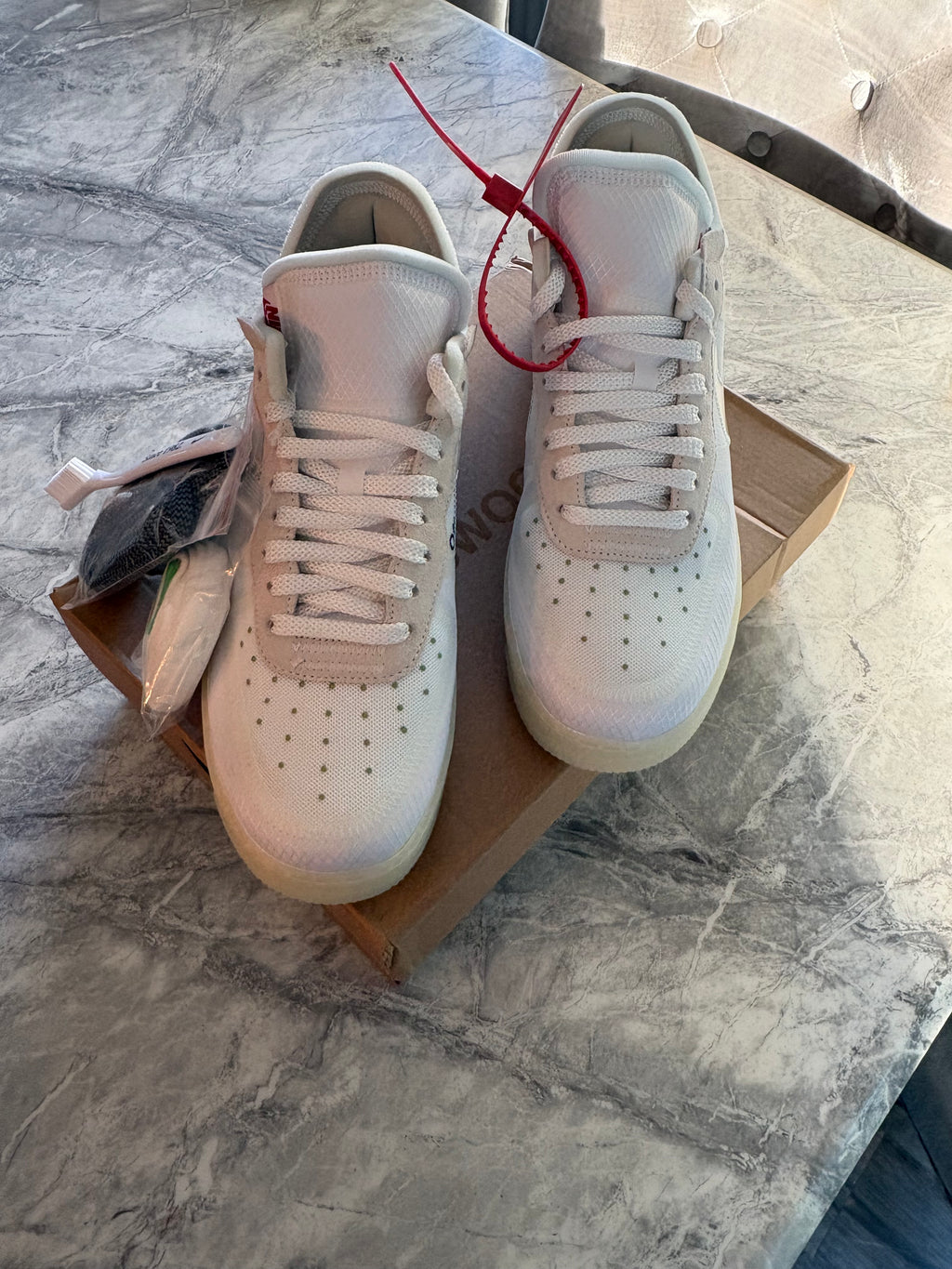 Nike Air Force x Off-White “The Ten” Triple White - Size UK 10.5