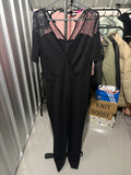 Women’s Lipstick London Jumpsuit With Lace Shoulders Size UK 14 - RRP £85