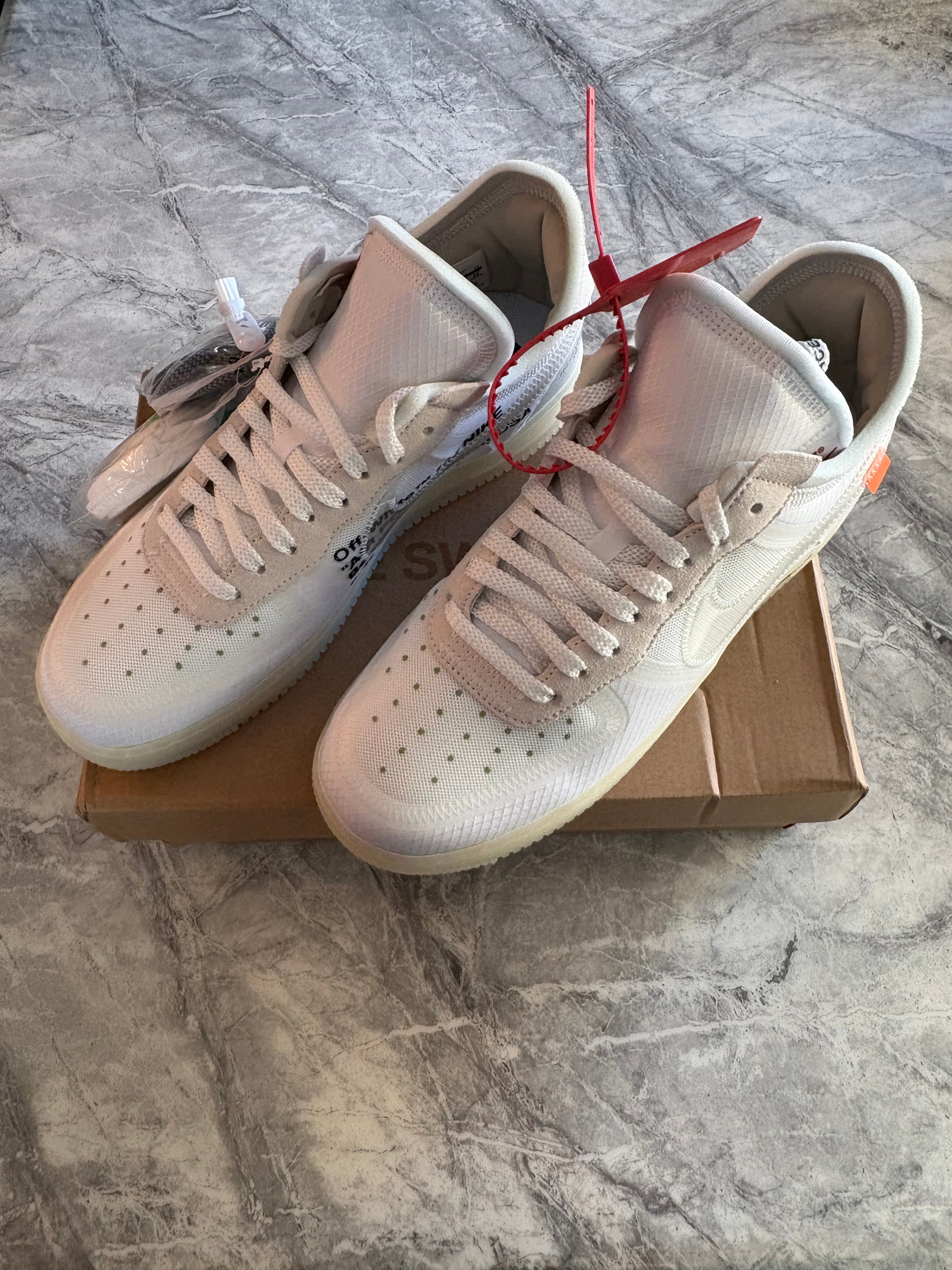 Nike Air Force x Off-White “The Ten” Triple White - Size UK 10.5