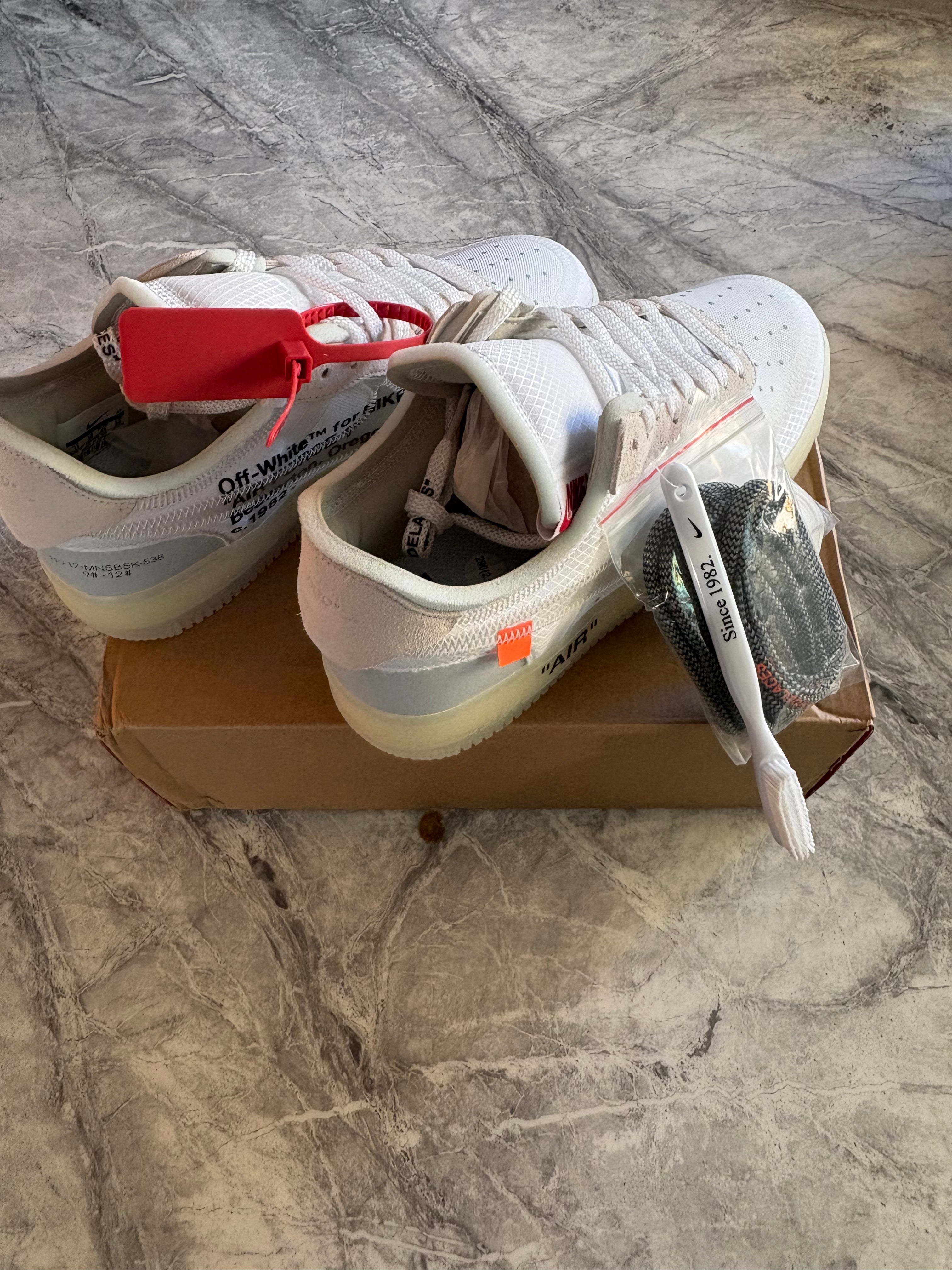 Nike Air Force x Off-White “The Ten” Triple White - Size UK 10.5
