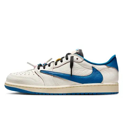 Travis Scott x fragment design x Air Jordan 1 Low OG - White and Blue