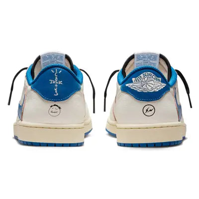 Travis Scott x fragment design x Air Jordan 1 Low OG - White and Blue