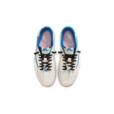 Travis Scott x fragment design x Air Jordan 1 Low OG - White and Blue